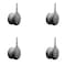 Service Caster 2-3/8'' Gray Floor Safe Twin Wheel Casters 5/16 Grip Neck Stem , 4PK SCC-GN02S60-TPR-GRY-4 - alternate 1